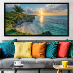 Sunlit Shores of Tranquility - NicheCanvas