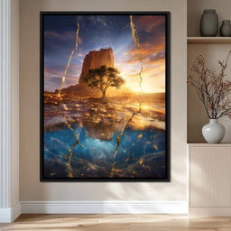 Celestial Rift Desert Dawn - NicheCanvas