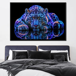 Bioluminescent Snow Leopard - TooplesArt - NicheCanvas