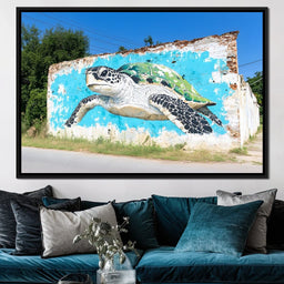 Street Art - Sea Turtle Voyage - NicheCanvas