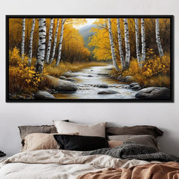 The Birchwood Stream - TooplesArt - NicheCanvas