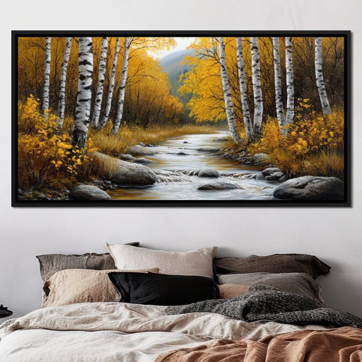 The Birchwood Stream - TooplesArt Canvas Print