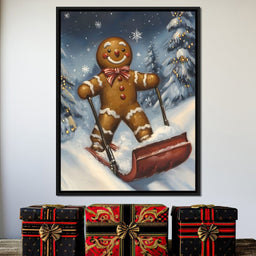 Gingerbread Joy Snowy Trek - NicheCanvas