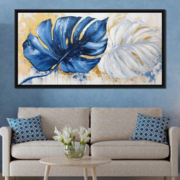Blue Leaf Serenade Dreams - NicheCanvas