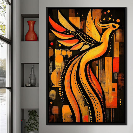 Phoenix in Golden Auras Canvas Print