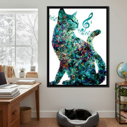 Melody Paws Neon Cat Muse - NicheCanvas