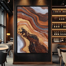 Gilded Canyon River Flow - NicheCanvas