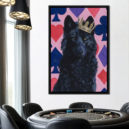 Regal Midnight Wolf Card Royalty - NicheCanvas