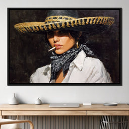 Smoky Bandit Hat Portrait - NicheCanvas