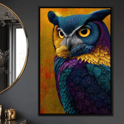 Radiant Nocturnal Guardian Owl - NicheCanvas