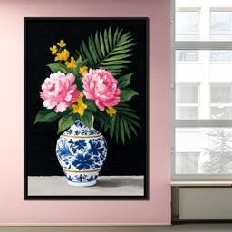 Floral Elegance in Blooming Vase - NicheCanvas