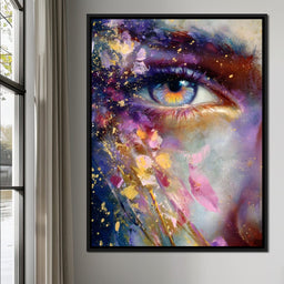 Cosmic Eye Gold Splatter - NicheCanvas