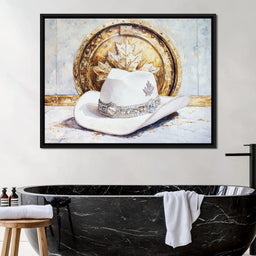 Maple Leaf Cowbow Hat Elegance - NicheCanvas