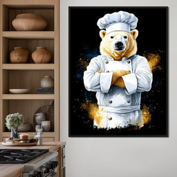 Polar Bear Chef - NicheCanvas