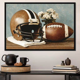 Vintage Football Helmet - NicheCanvas