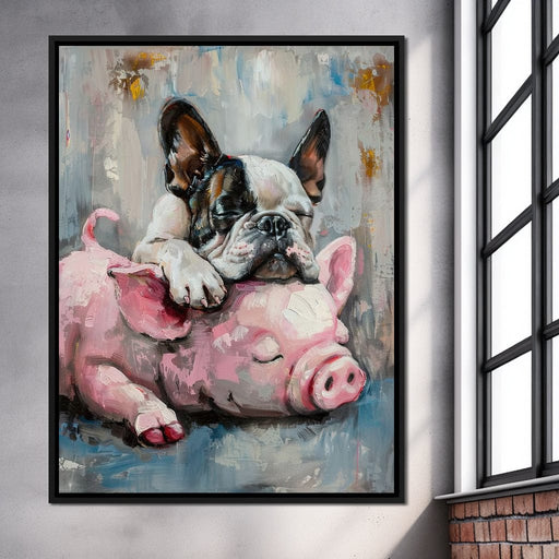 Frenchie Piglet Dreamy Den Canvas Print