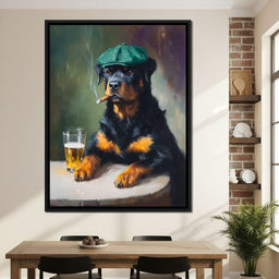 Rottweiler Irish Pub Night - NicheCanvas