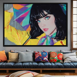 Raincoat Girl - NicheCanvas