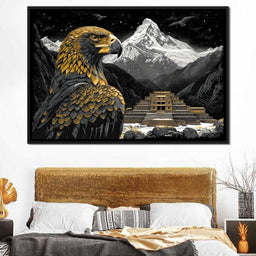 Majestic Aztec Golden Eagle - NicheCanvas