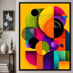 Vivid Geo Orbit Kaleidoscope - NicheCanvas