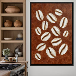 Coffee Beans Brown Background - NicheCanvas