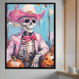 Cowboy Skeleton Pumpkin Bash - NicheCanvas