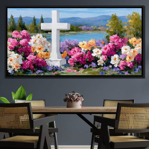 Garden Reverie by the Lake Canvas Print