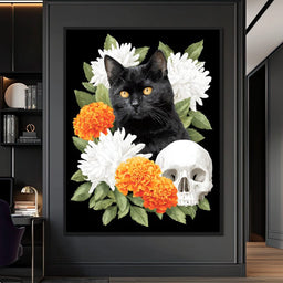 Nocturnal Feline Memento Bouquet - NicheCanvas