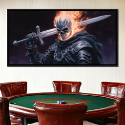Flaming Skull Knight Sovereign - NicheCanvas
