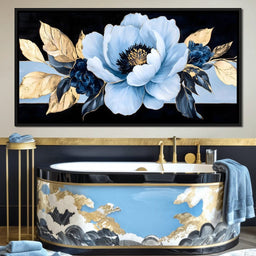 Golden Petals Frost Blossom - NicheCanvas