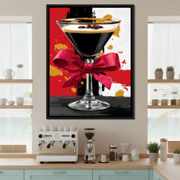 Espresso Martini Red Bow - NicheCanvas