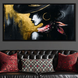 Golden Silhouette Starlit Elegance - NicheCanvas