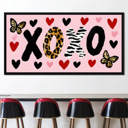 Wild Love XOXO Hearts Safari Style - NicheCanvas