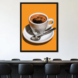 Bold Morning Ritual on Gold - NicheCanvas