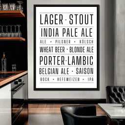 Craft Beer Typography - NicheCanvas