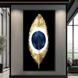 Golden Feather Midnight Eye - NicheCanvas