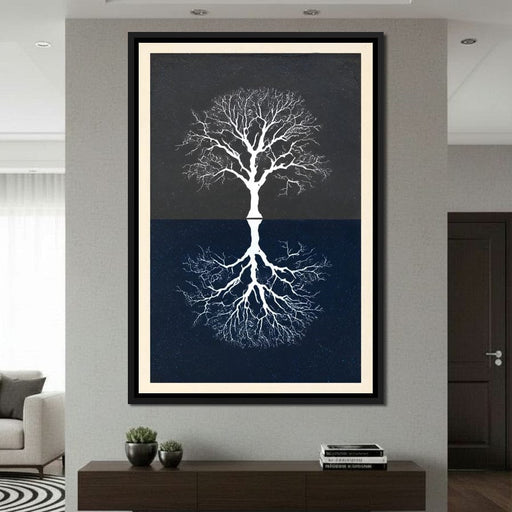 Mirror Roots Celestial Tree Canvas Print