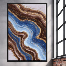 Golden River Geode Swirl - NicheCanvas