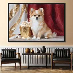 Pomeranian Popcorn Soiree - NicheCanvas