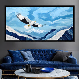 Majestic Eagle Soaring Over Peaks - NicheCanvas