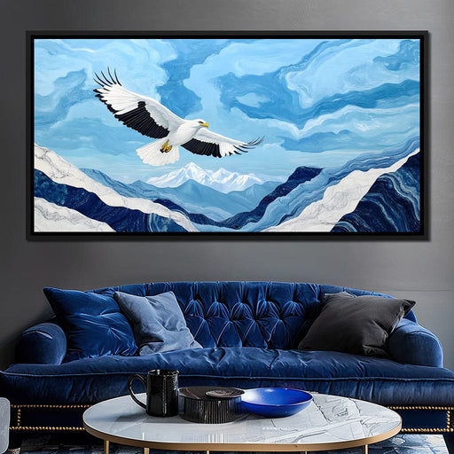 Majestic Eagle Soaring Over Peaks Canvas Print