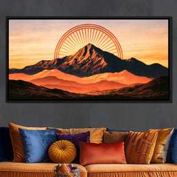 Golden Peaks Before The Solstice Sun - NicheCanvas