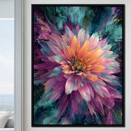 Galactic Petal Burst - NicheCanvas