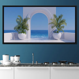 Sunlit Coastal Archway Escape - NicheCanvas
