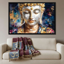 Golden Buddha Meditation Glow - NicheCanvas