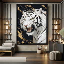 Fierce Aura Golden Roar - NicheCanvas