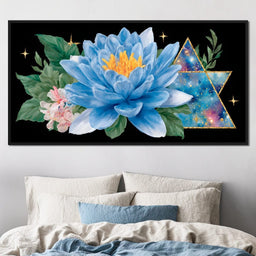 Celestial Lotus Galaxy Radiance - NicheCanvas