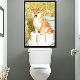 Shiba Guarding Bathroom Rolls - NicheCanvas