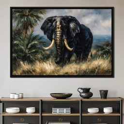 Majestic Elephant Safari Gold - NicheCanvas