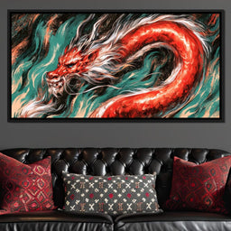Dragon Waking From The Jade Currents - NicheCanvas